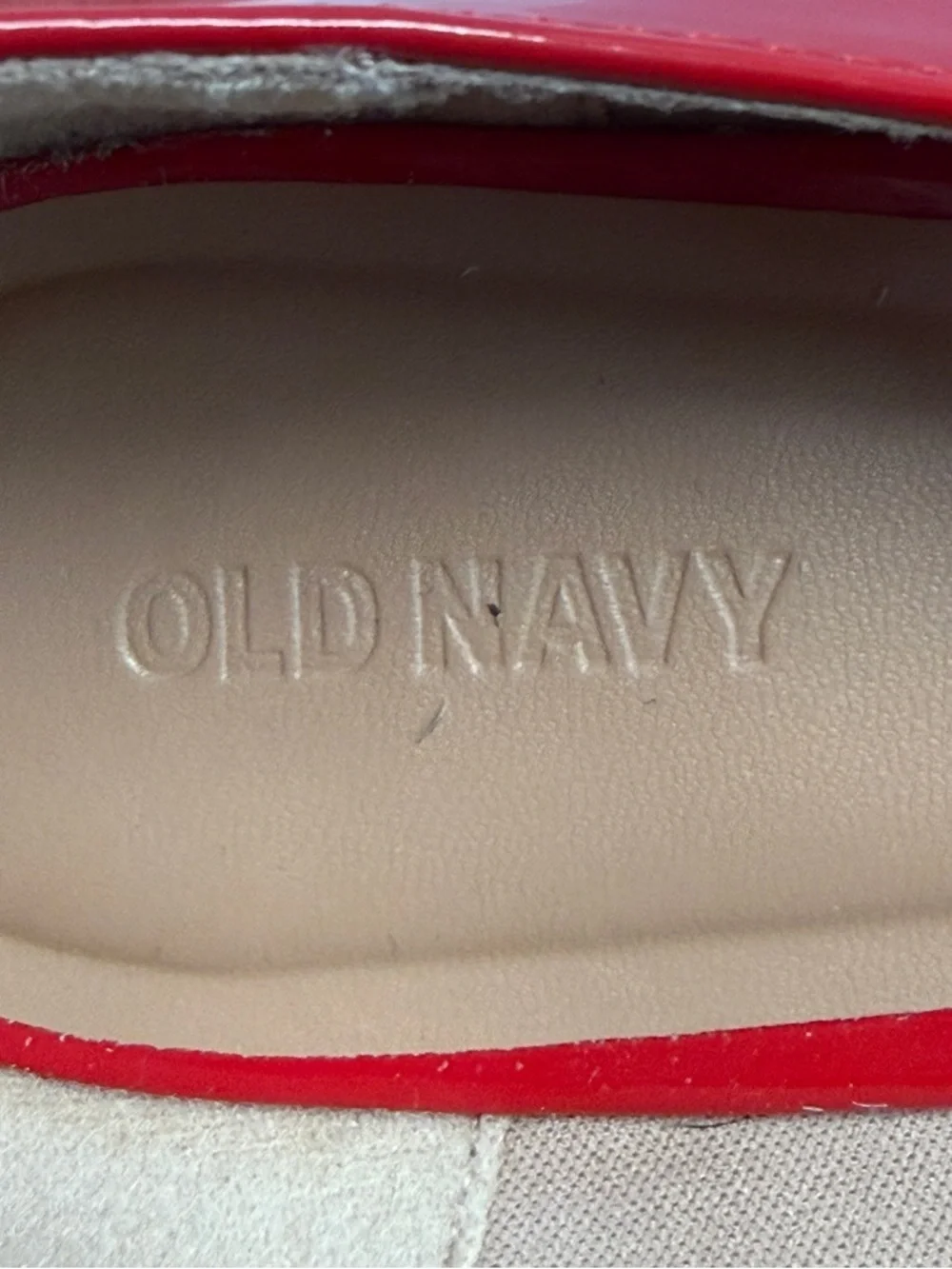 Old Navy shiny red